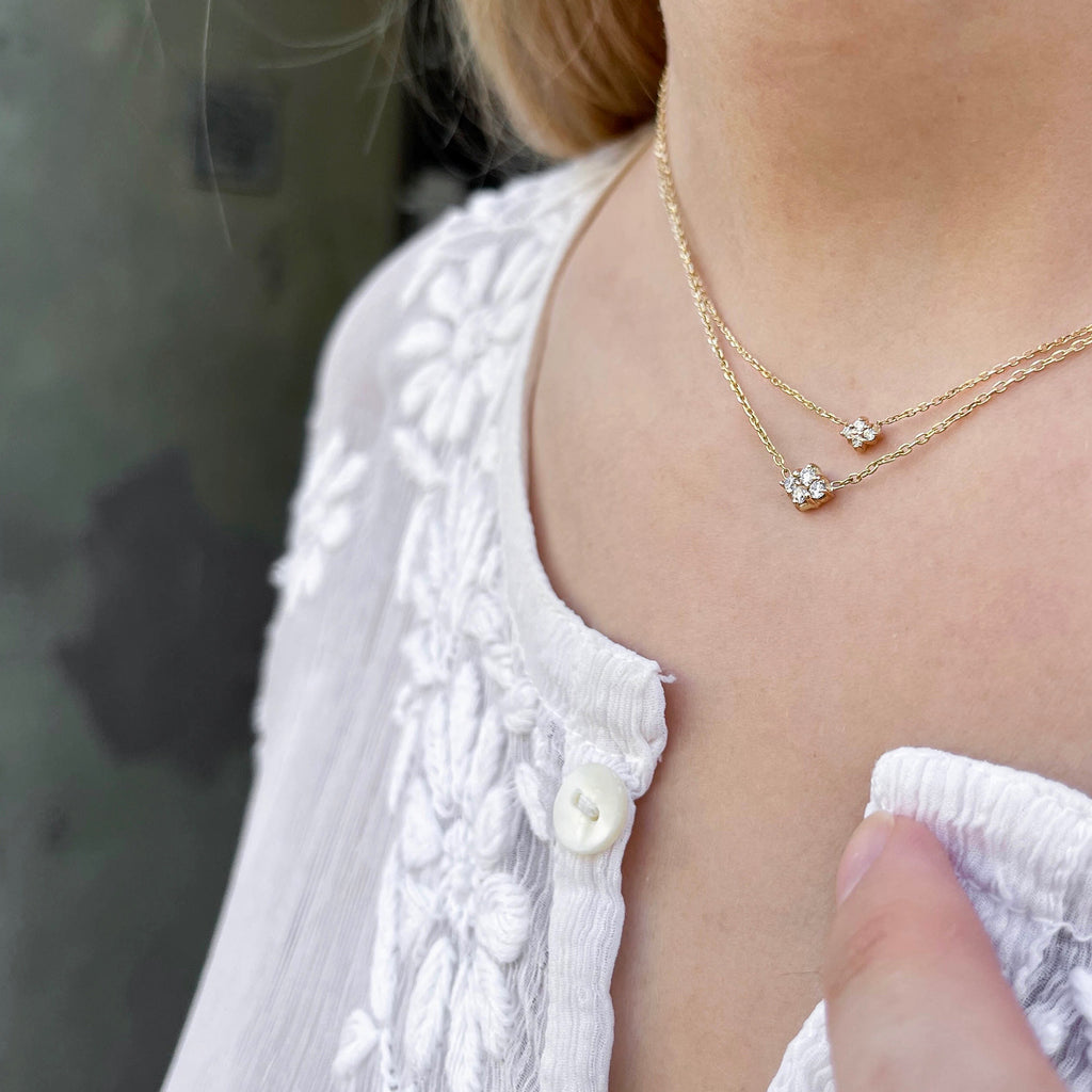 TUSCANY, Arezzo Small Necklace, Gold/White