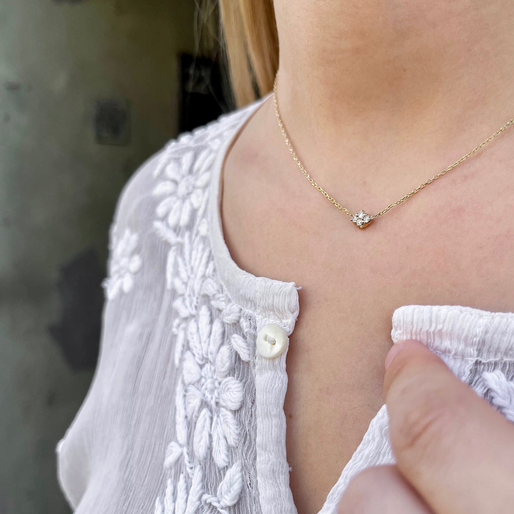 TUSCANY, Lucca Necklace, Gold/White