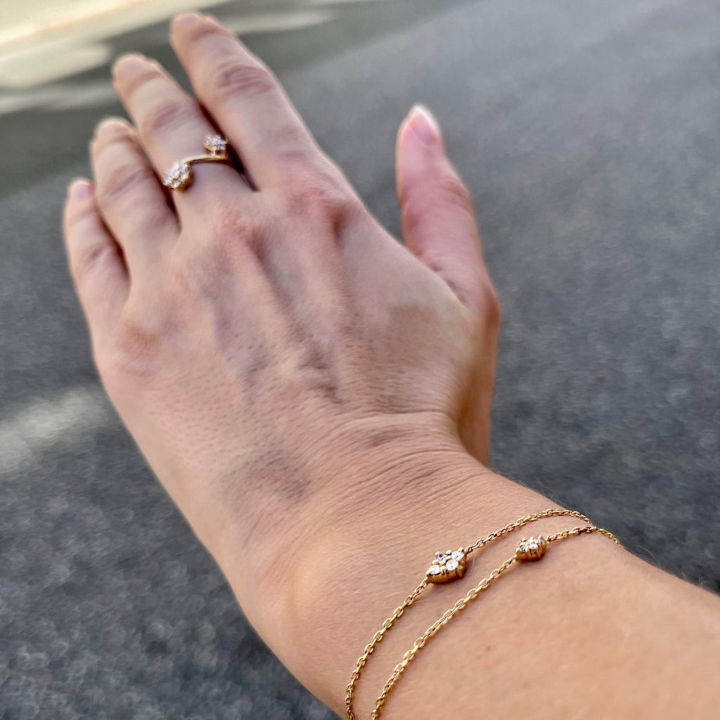 TUSCANY, Arezzo Small Bracelet, Gold/White