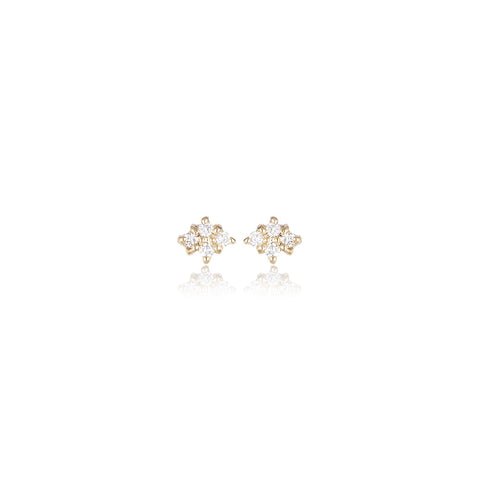 TUSCANY, Arezzo small Stud, Gold/White