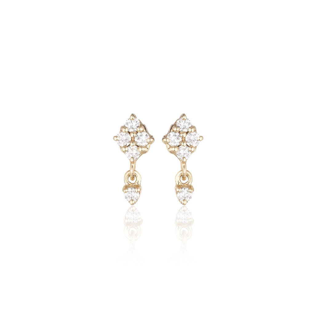 TUSCANY, Pienza Earring, Gold/White