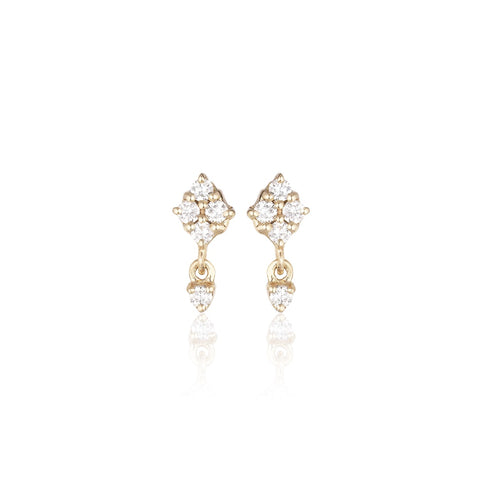 TUSCANY, Pienza Earring, Gold/White