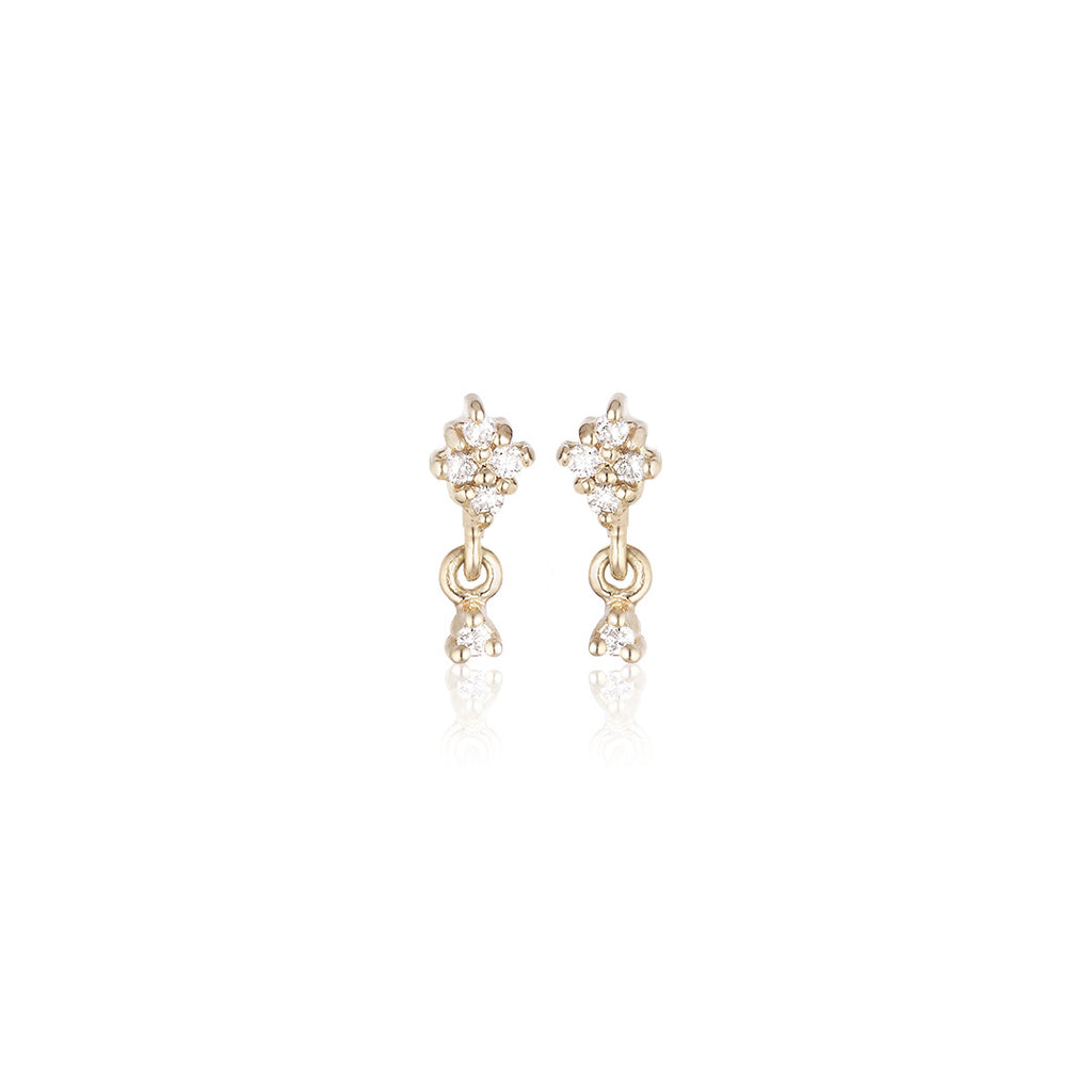 TUSCANY, Pisa small Earring, Gold/White