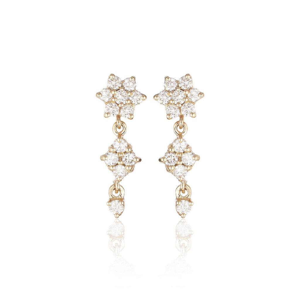 TUSCANY, Montalcino Earring, Gold/White
