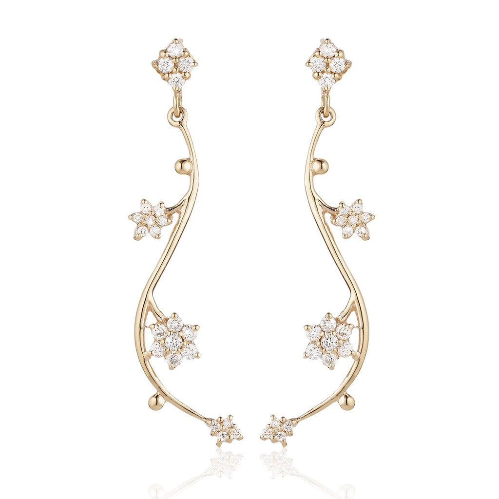 TUSCANY, Siena Earring, Gold/White