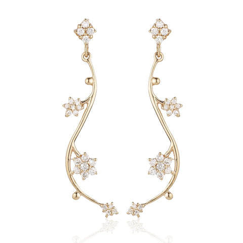 TUSCANY, Siena Earring, Gold/White