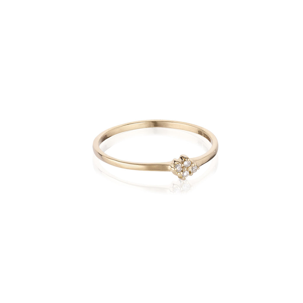 TUSCANY, Arezzo Small Ring, Gold/White
