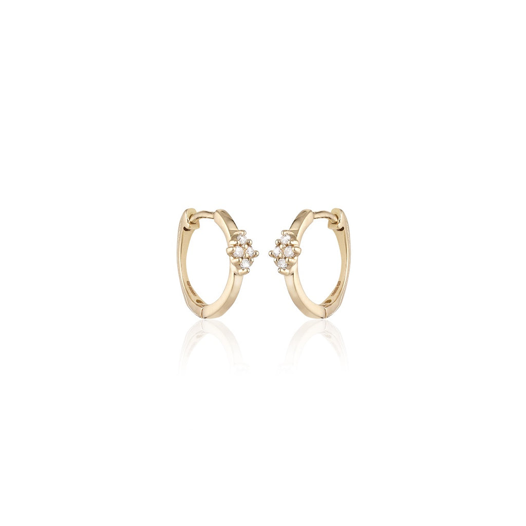 TUSCANY, Arezzo Huggies 11mm, Gold/White