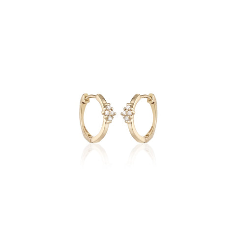 TUSCANY, Arezzo Huggies 11mm, Gold/White