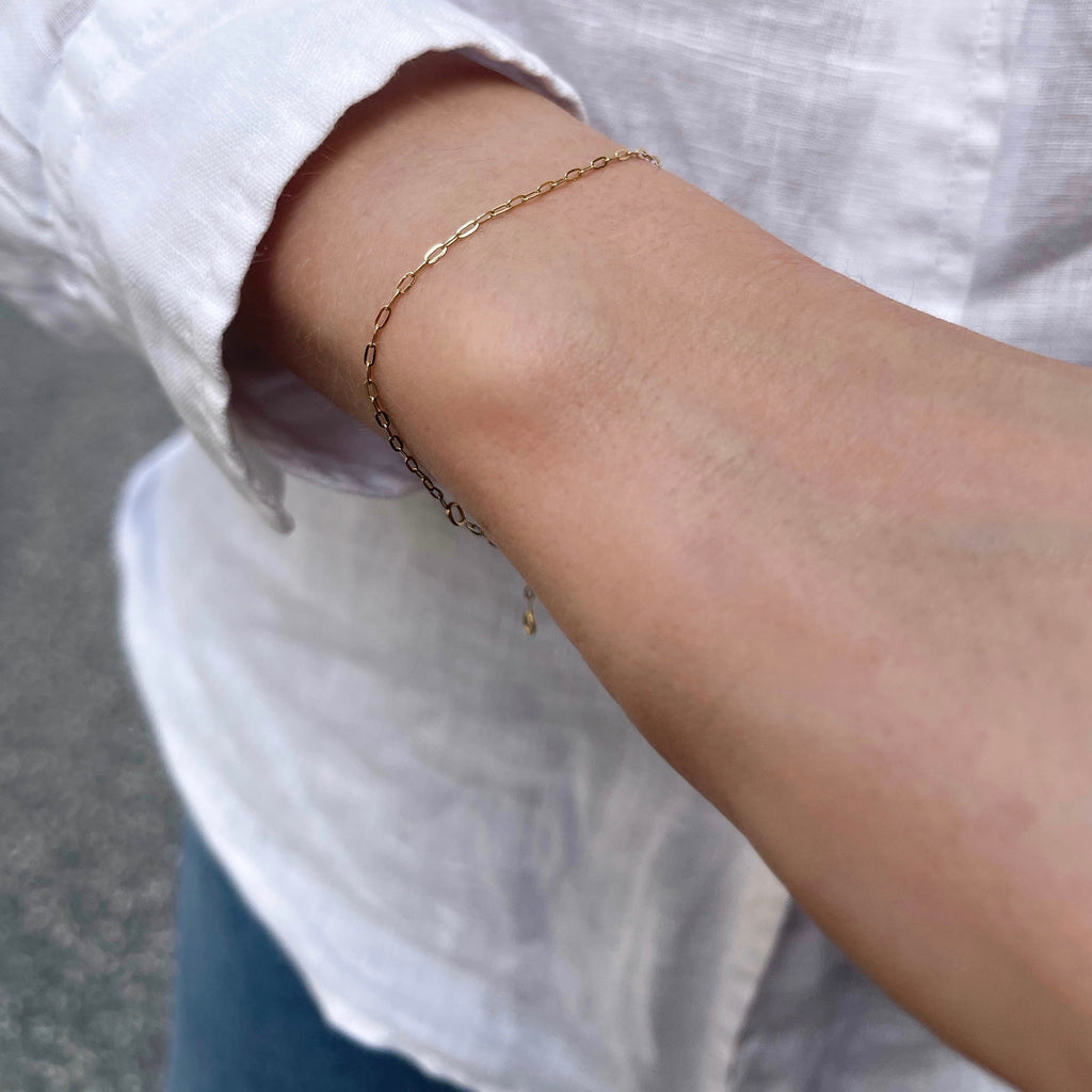 BASIC, Sèvre facetted Bracelet, Gold 9k