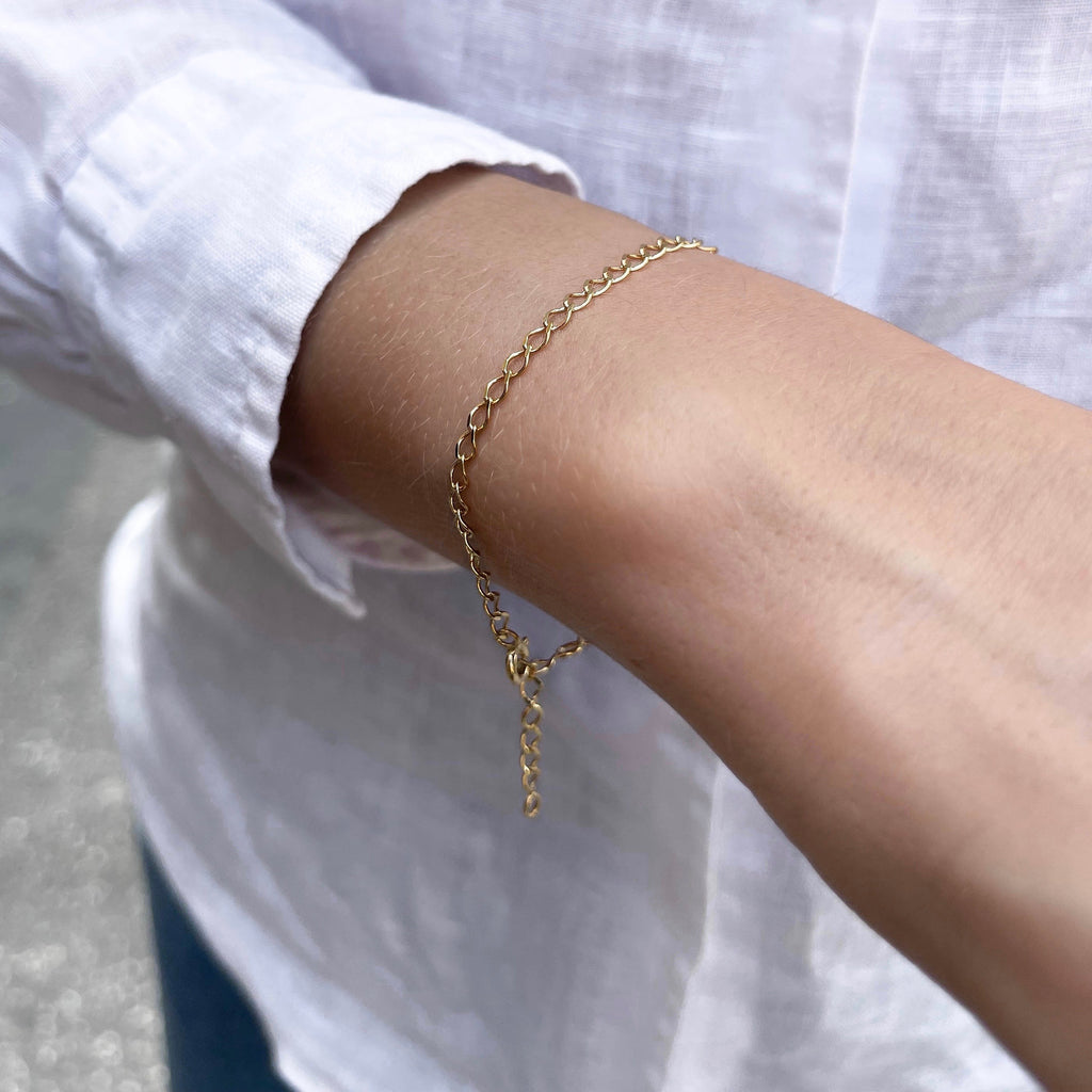 BASIC, Allier open Bracelet, Gold 9k