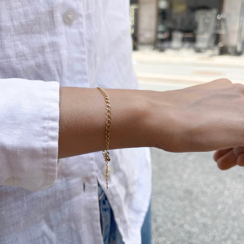 BASIC, Allier open Bracelet, Gold 9k