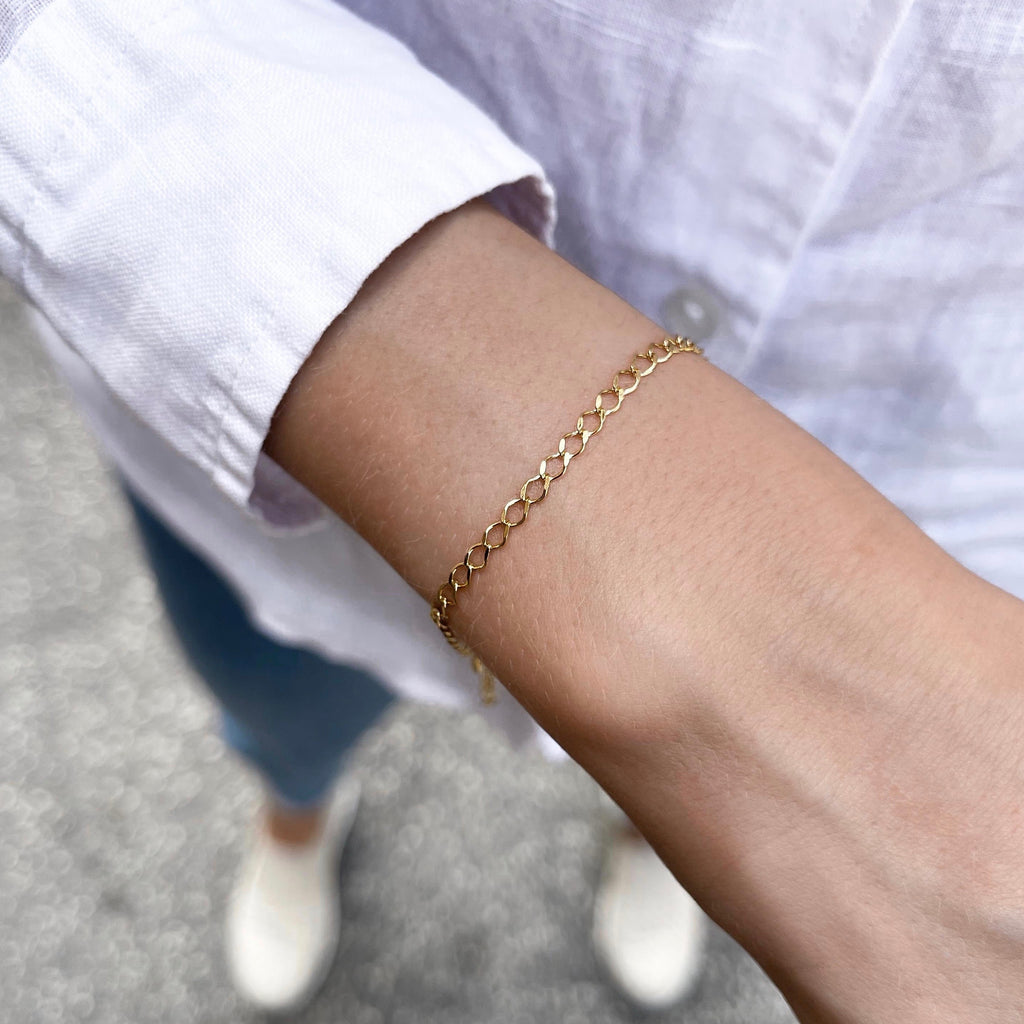 BASIC, Allier open Bracelet, Gold 9k