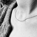 BASIC, Facetted Delicate Necklace, white gold 18k
