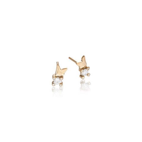 Paris, Deux Magots Studs, Gold/White