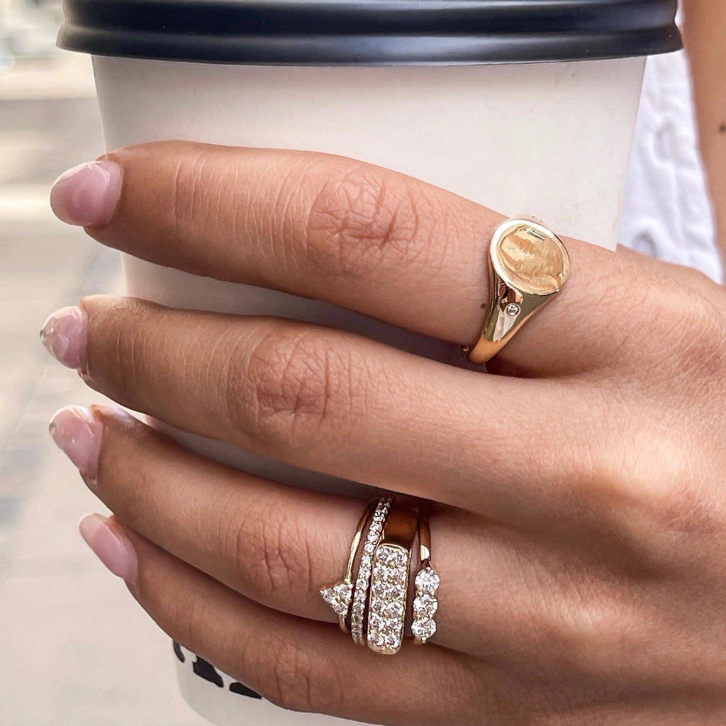 AMSTERDAM, Vermeer Signet Ring, Gold/Diamonds