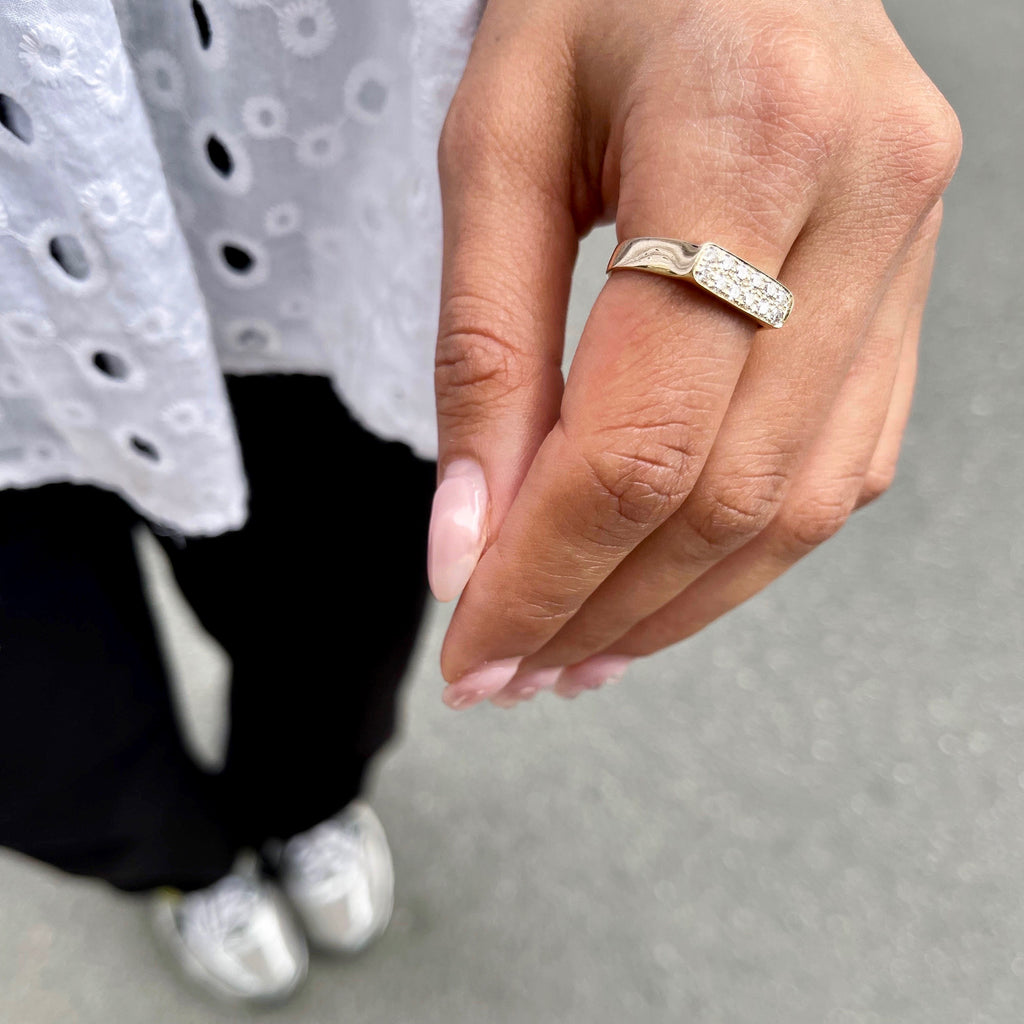 AMSTERDAM, Vermeer Signet Ring, Gold/Diamonds