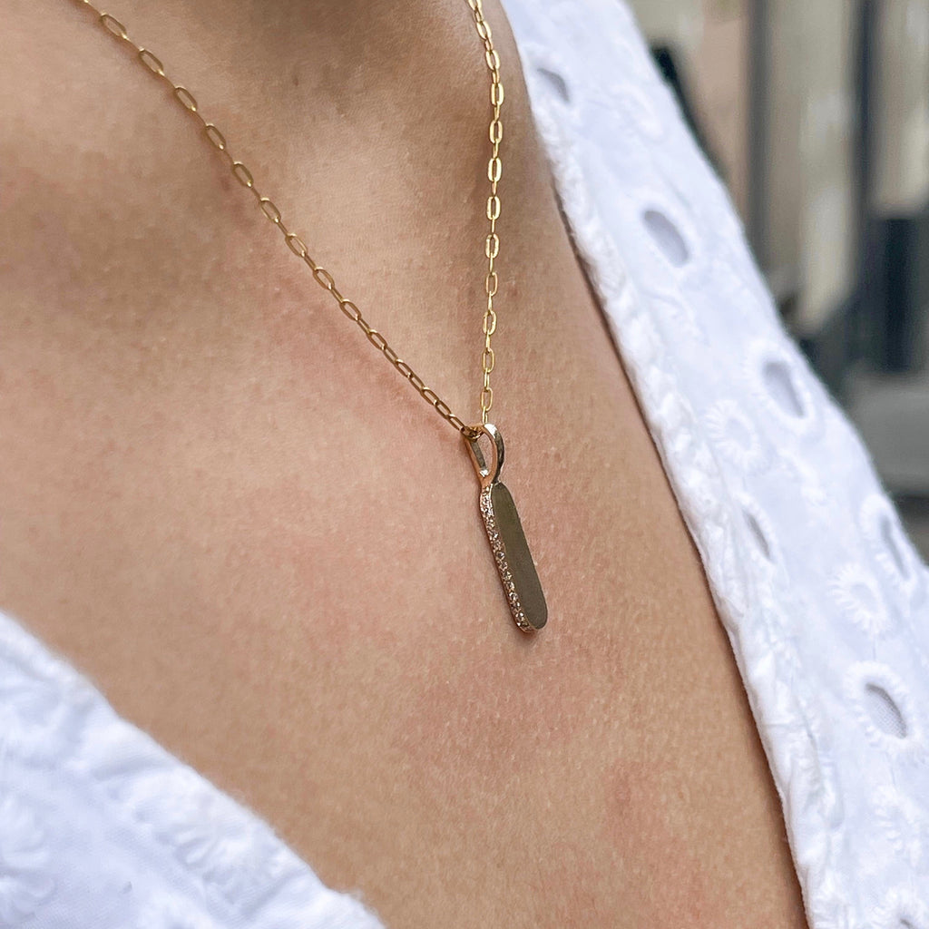 Amsterdam, Leiden Long Pendant, Gold/Diamonds