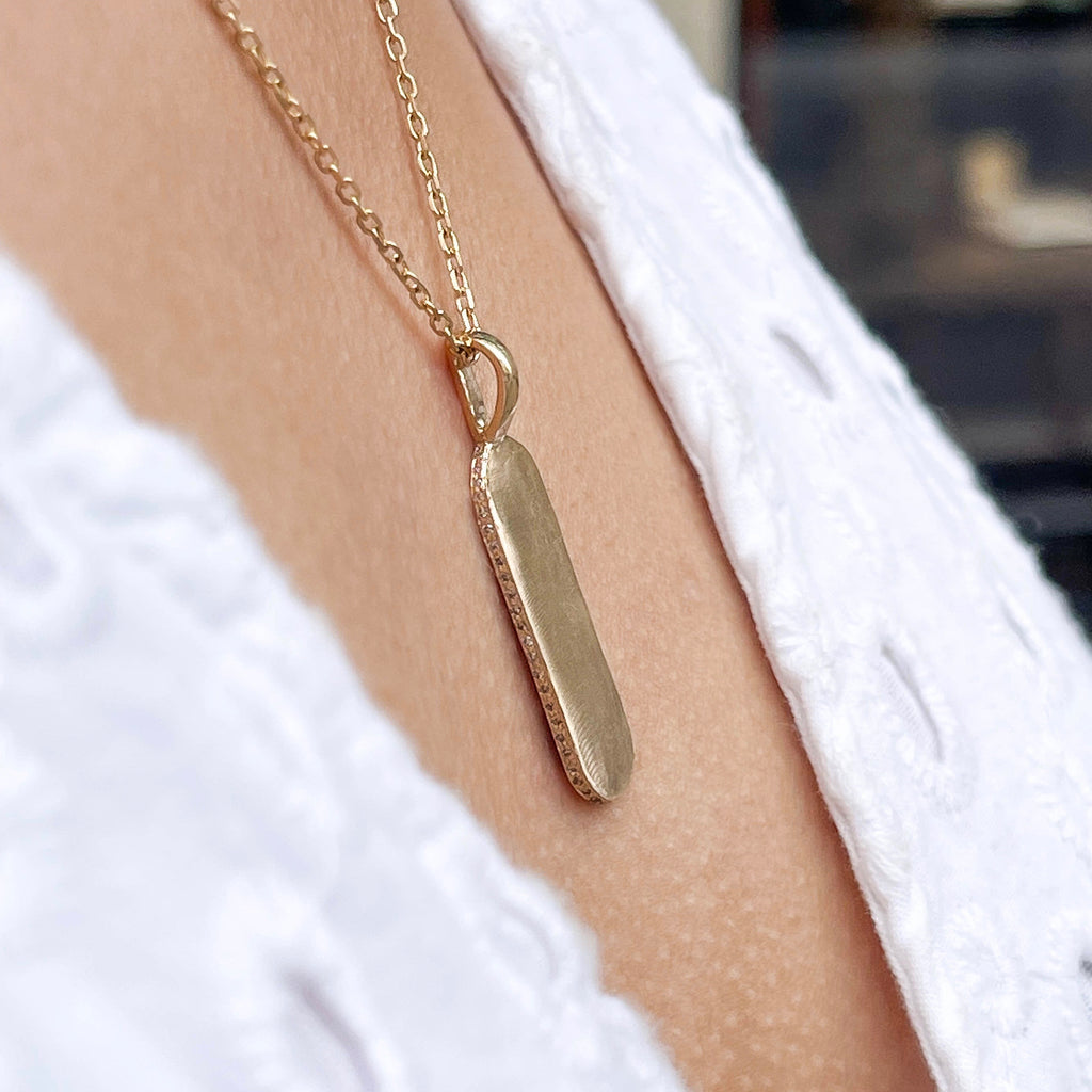 Amsterdam, Leiden Long Pendant, Gold/Diamonds