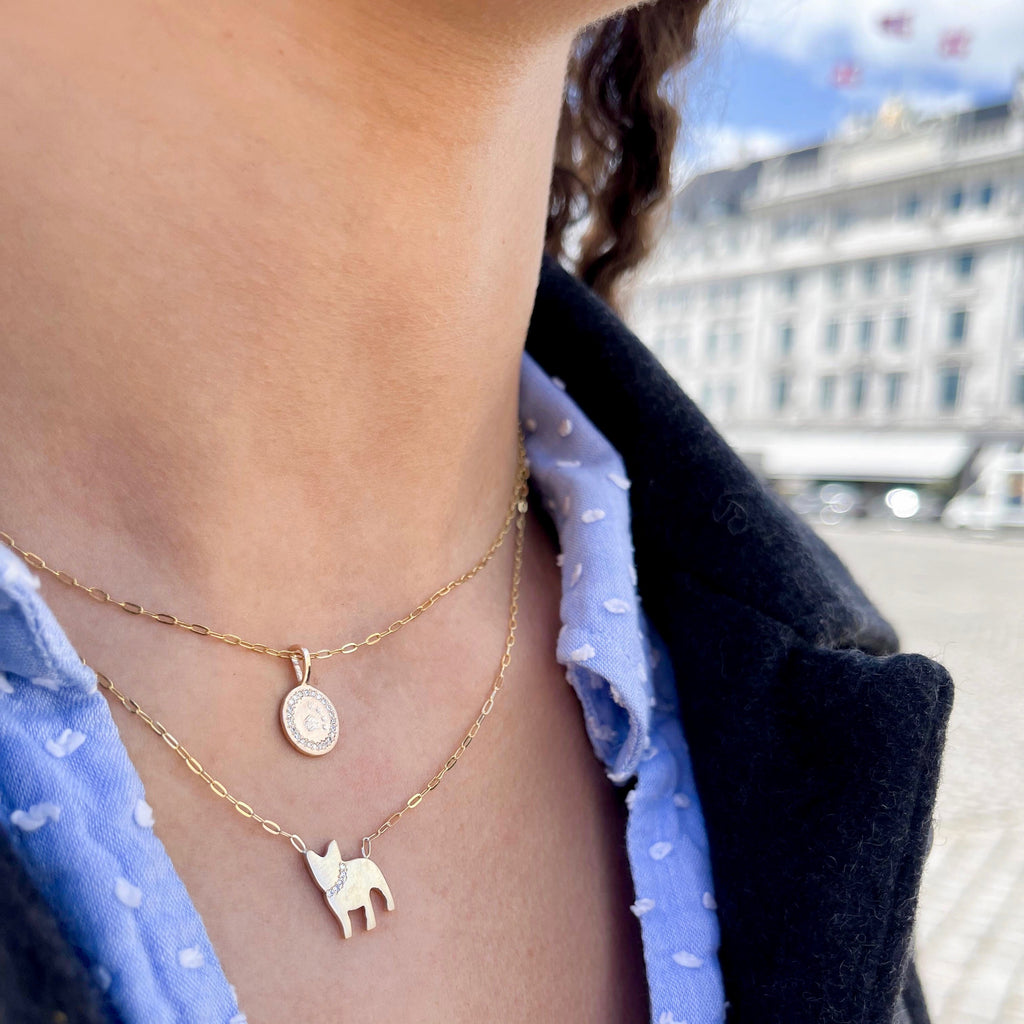 Paris, Paix Necklace, Gold/Diamonds