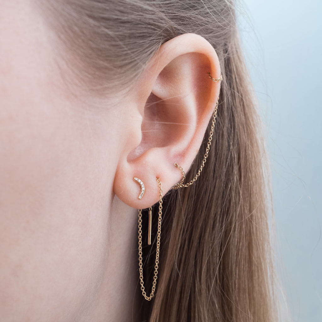 MARIN, Sweep stud, Gold/White