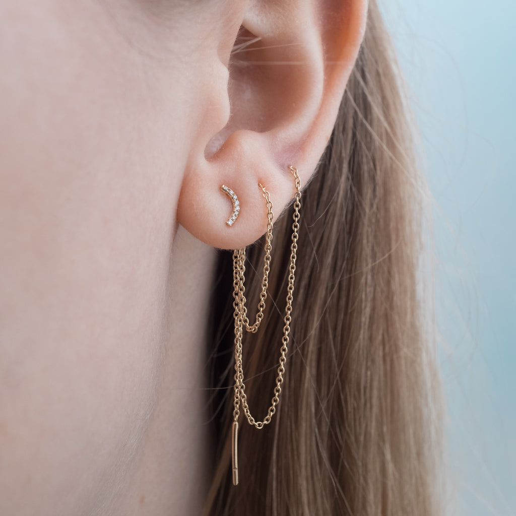 MARIN, Sweep stud, Gold/White