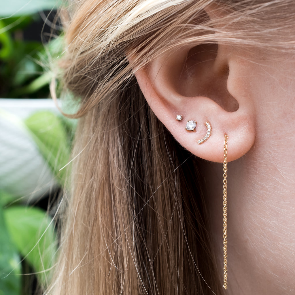 MARIN, Sweep stud, Gold/White