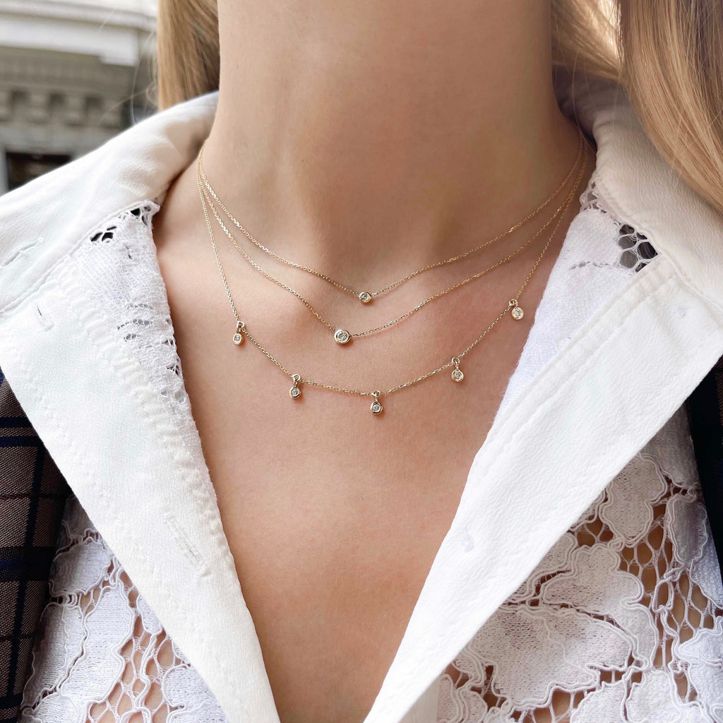 RIO, Move Large Necklace, Gold/White