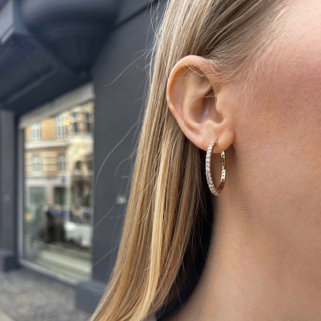 OLYMPIA, Hera Hoop 27mm 2,02ct, Gold/White