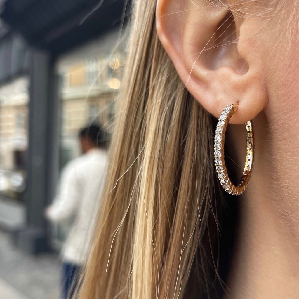 OLYMPIA, Hera Hoop 27mm 2,02ct, Gold/White