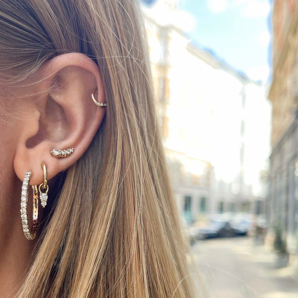 OLYMPIA, Hera Hoop 27mm 2,02ct, Gold/White