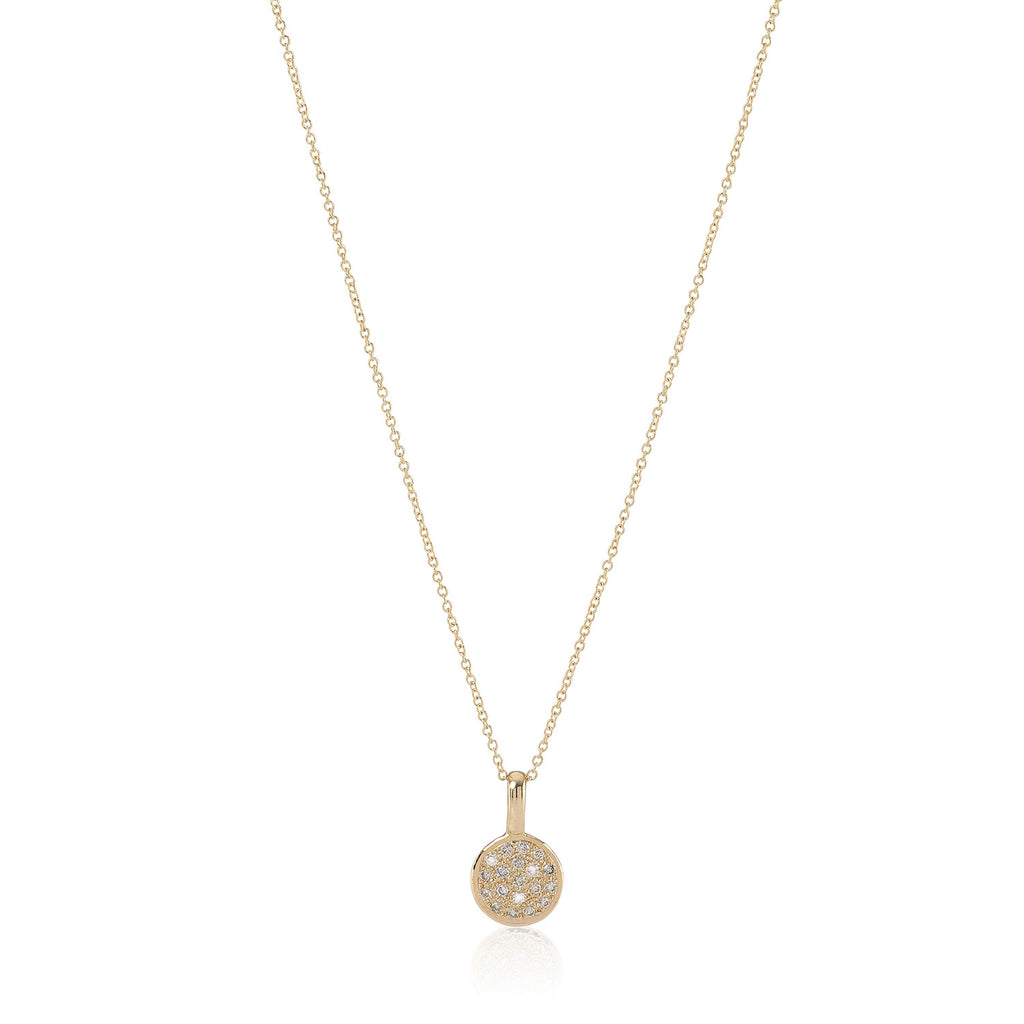 CIRCLE LINE, Small Pendant, Gold/White