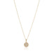 CIRCLE LINE, Small Pendant, Gold/White