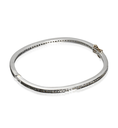 DIAMONDS, 1-Line Bangle, Silver