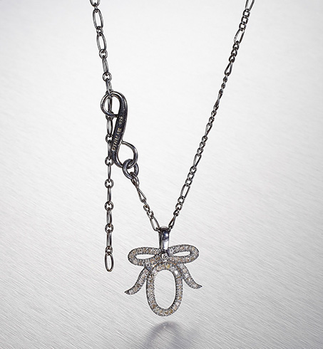 DIAMONDS, Bow Necklace Large