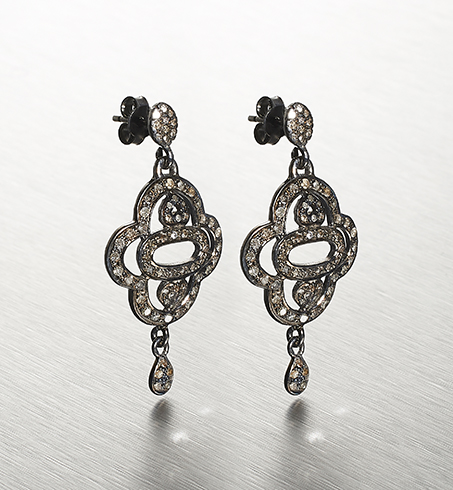 DIAMONDS, 2-Hearts Earring
