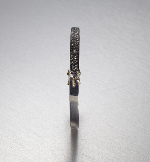 DIAMONDS, 3-Line Bangle, Silver