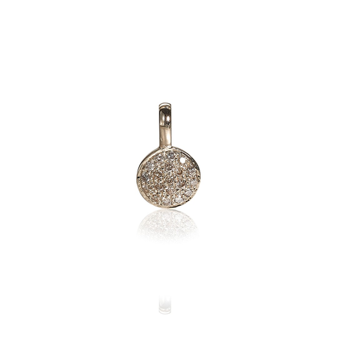 CIRCLE LINE, Small Pendant, Gold/White