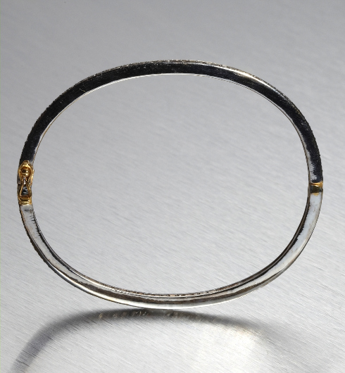 DIAMONDS, 1/1-Line Classic Bangle,Silver/Gray