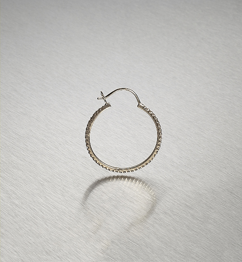 DIAMONDS, Medium Hoop 31mm, Gold