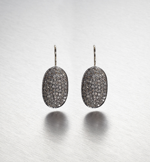 SUPER ELLIPSE, Large Earring, 2-tone/Dark