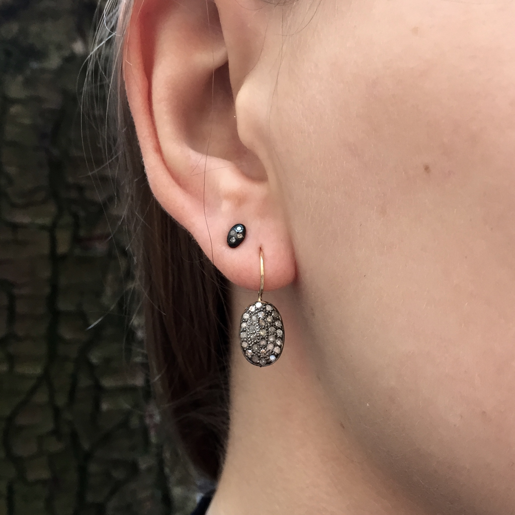 SUPER ELLIPSE, Earring, 2-tone/Dark