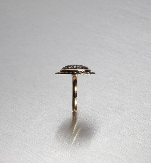 DIAMONDS, Oval Gold Lined Ring