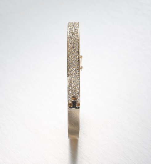 DIAMONDS, 3-Line Bangle, gold