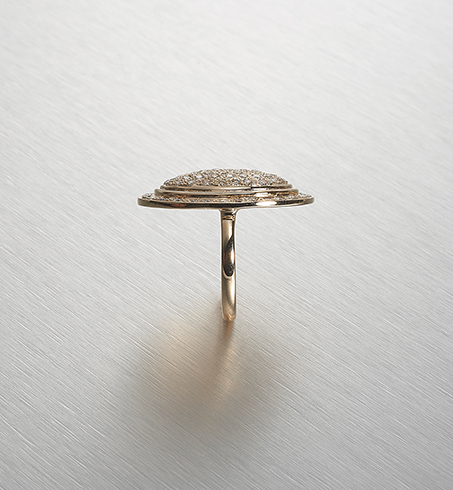 DIAMONDS, Large Oval Lined Ring