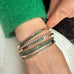 BANGLE, 1/4-Line Large Emerald Bangle, Gold/Emerald