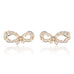 FLORENCE, Michelangelo Large Bow Studs, Gold/Diamonds