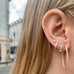DIAMONDS, Balanced Hoops Inside-Out 40mm, Gold/White