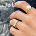 RIO, Signet 2-diamonds Ring, Gold/White