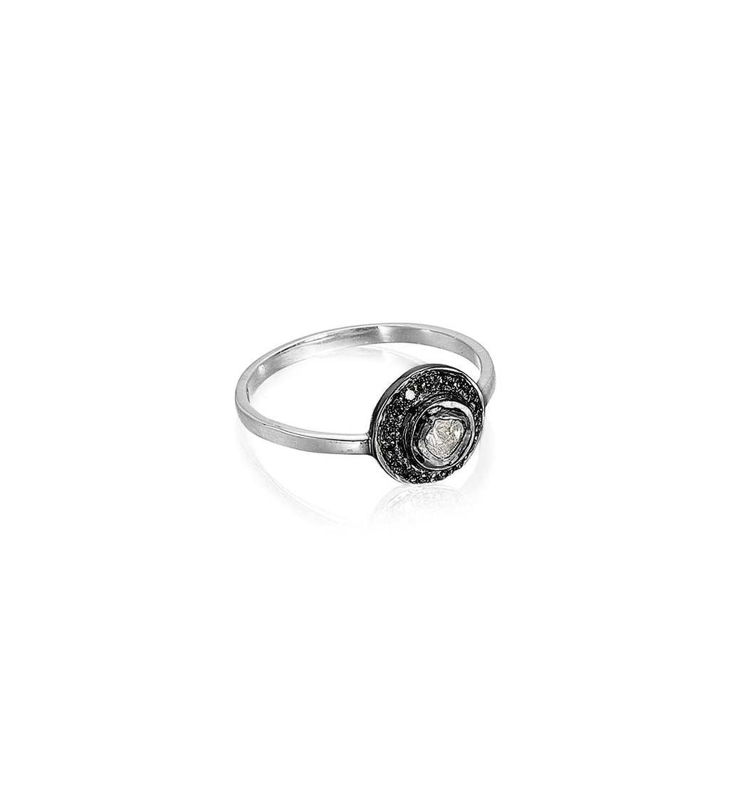 MODERN VINTAGE, Victorian Ring, Silver/Gray